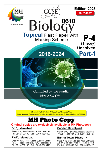 0610-Biology (Theory) Paper 4 (Part 1-Part 2)