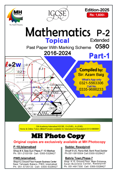0580 - Mathematics (Extended) Paper 2 (Part 1 - Part 2)