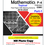 0580 - Mathematics (Extended) Paper 4 (Part 1 - Part 2)