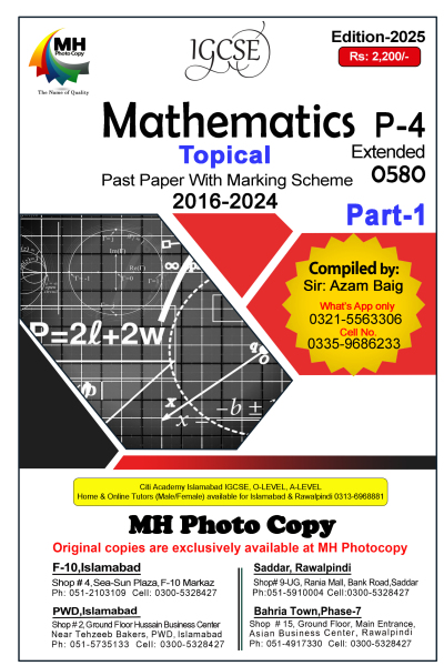 0580 - Mathematics (Extended) Paper 4 (Part 1 - Part 2)