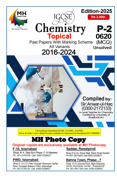 0620 - Chemistry (MCQs) Paper 2