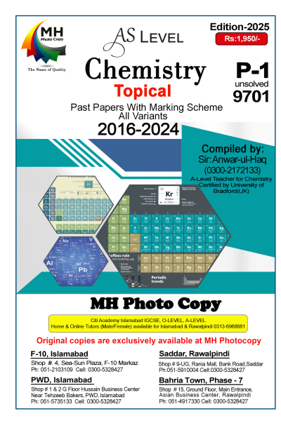 9701 Chemistry P1