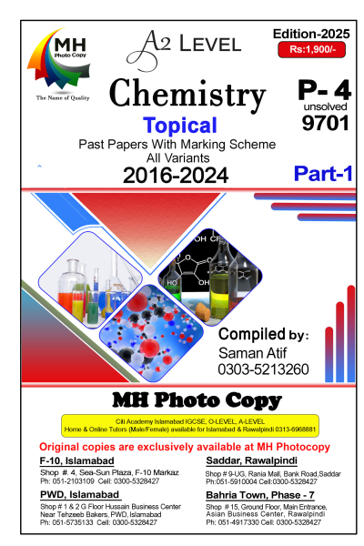 9701 Chemistry P4 Part1